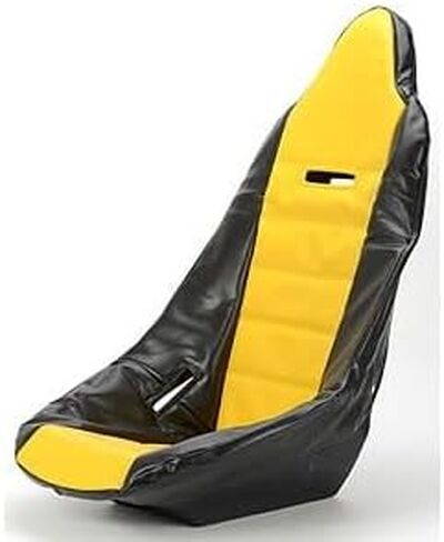 JEGS Pro High Back Vinyl Seat Cover | Yellow With Black Trim | Cover Only, Seat Available Separately | Snap-On Installation |15.5 Inch Hip Width in Saudi Arabia
