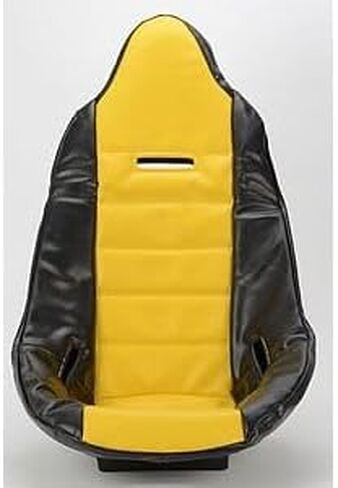 JEGS Pro High Back Vinyl Seat Cover | Yellow With Black Trim | Cover Only, Seat Available Separately | Snap-On Installation |15.5 Inch Hip Width in Saudi Arabia