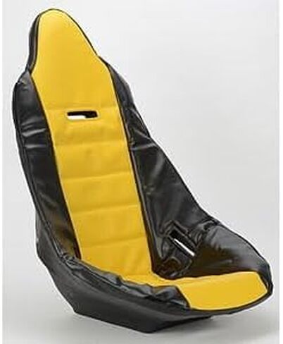 JEGS Pro High Back Vinyl Seat Cover | Yellow With Black Trim | Cover Only, Seat Available Separately | Snap-On Installation |15.5 Inch Hip Width in Saudi Arabia