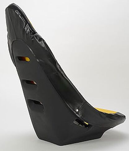 JEGS Pro High Back Vinyl Seat Cover | Yellow With Black Trim | Cover Only, Seat Available Separately | Snap-On Installation |15.5 Inch Hip Width in Saudi Arabia