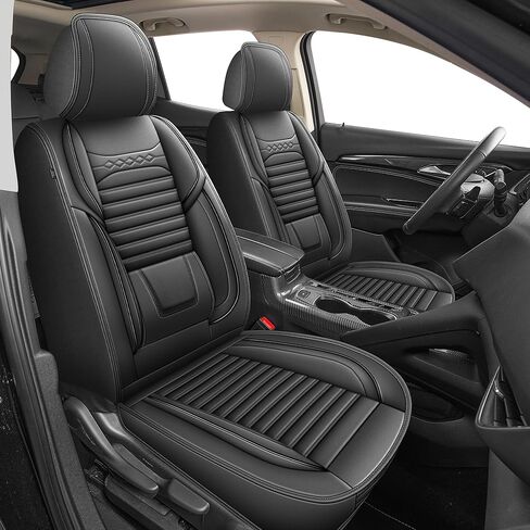 DISUTOGO Seat Covers Custom for Buick Envision 2021 2022 2023 2024 2025 2026 Full Set 5 Seats Waterproof Premium Faux Leather Airbag Compatible Custom Fit Envision Car Seat Covers - Black in Saudi Arabia