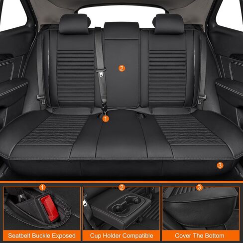 DISUTOGO Seat Covers Custom for Buick Envision 2021 2022 2023 2024 2025 2026 Full Set 5 Seats Waterproof Premium Faux Leather Airbag Compatible Custom Fit Envision Car Seat Covers - Black in Saudi Arabia