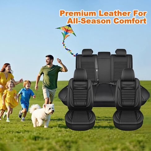 DISUTOGO Seat Covers Custom for Buick Envision 2021 2022 2023 2024 2025 2026 Full Set 5 Seats Waterproof Premium Faux Leather Airbag Compatible Custom Fit Envision Car Seat Covers - Black in Saudi Arabia