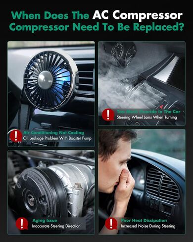 SCITOO AC Compressor for Chevrolet for Astro 2.5L 1987-1990, Fast Cooling Air Conditioner Compressor for Chevrolet for S10 2.5L 1986-1992 CO 20078C in Kuwait