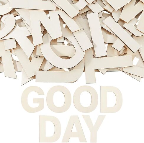 WADORN 78Pcs Wooden Letters 4 Inch for Crafts, Natural Unfinished Capital Wooden Alphabet Letters Small Wood A-Z Cutouts Decor for DIY Crafts Painting Arts Scrapbooking Cards Spelling Learning in Kuwait