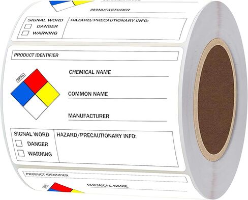 2 X 3 Inches SDS Stickers/MSDS Stickers for Chemical Safty Data - Chemical Identifying and Labeling Sticker Decals - HIMG Write-in Labels 250pcs in Kuwait