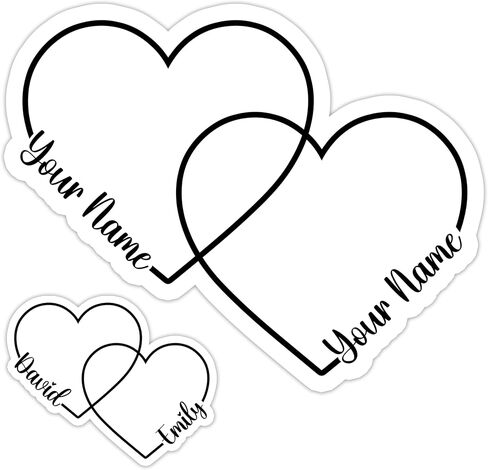 Custom Name Sticker - Personalized Sticker for Couples - Customizable Name Sticker for Boyfriend, Girlfriend, Him, Her - Gift for Anniversary, Valentine's Day, Birthday, Christmas in Saudi Arabia
