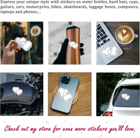 Custom Name Sticker - Personalized Sticker for Couples - Customizable Name Sticker for Boyfriend, Girlfriend, Him, Her - Gift for Anniversary, Valentine's Day, Birthday, Christmas in Saudi Arabia
