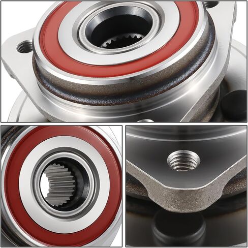 Auto Dynasty [78mm Full Cast Rotor] Factory Style Front Wheel Bearing Hub Assembly Compatible with Jeep Wrangler Cherokee 2nd Design 1999-2006, Driver or Passenger Side, Bare Steel in Kuwait