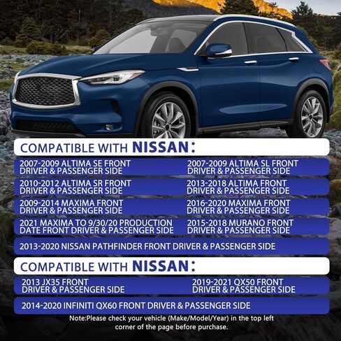 513296 استبدال محور العجلة الأمامية لسيارة 2007-2018 Nissan Altima، 2009-2021 Maxima، 2015-2018 Murano، 2013-2020 Pathfinder، 2019-2021 Infiniti QX50، 2014-2020 QX60، 2013 JX35 in Kuwait
