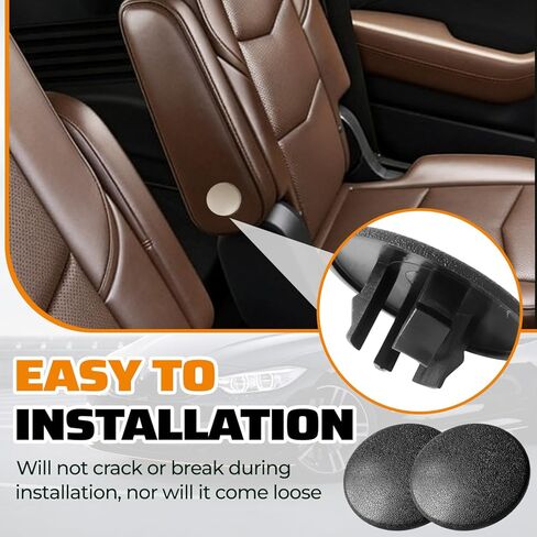 2PCS Armrest Cap Cover,for 07-19 Chevy Tahoe Suburban Cadillac Escalade Yukon Seat Parts,Replaces #15279689 Rear Bucket Seats Arm Rest Handle Trim Bolt (Black) in Kuwait