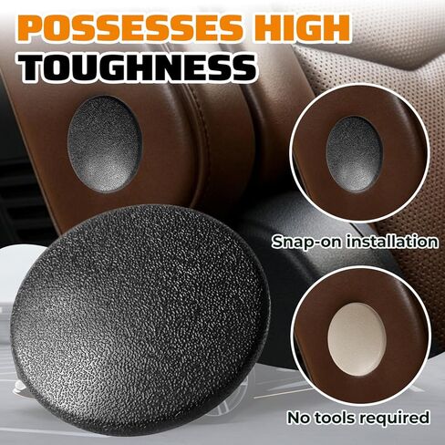 2PCS Armrest Cap Cover,for 07-19 Chevy Tahoe Suburban Cadillac Escalade Yukon Seat Parts,Replaces #15279689 Rear Bucket Seats Arm Rest Handle Trim Bolt (Black) in Saudi Arabia
