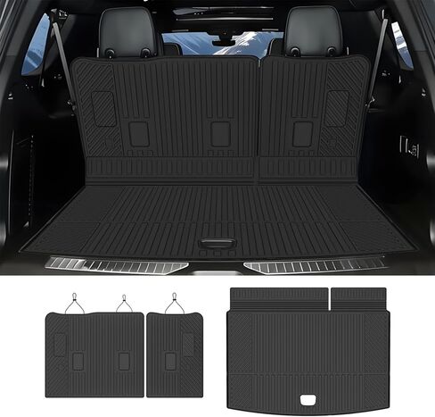 Cargo Mat Compatible with 2021-2026 Chevy Suburban/GMC Yukon XL Trunk Mat & Seat Back Protector All-Weather TPE Cargo Liner Replacement for 2021-2026 Chevy Suburban/GMC Yukon XL Accessories in Saudi Arabia
