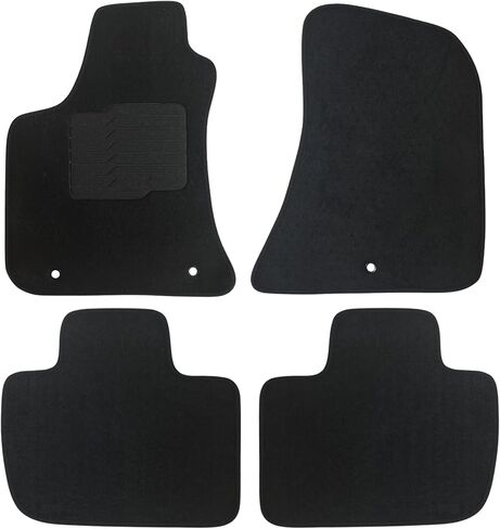 ecoMats Carpet Floor Mats Fit for 2011 to 2023 Dodge Charger RWD / 2011 to 2023 Chrysler 300 RWD with Anti-Slip Driver Heel Pad, Front and Rear, Black (Not fit for All-Wheel Drive) in Saudi Arabia