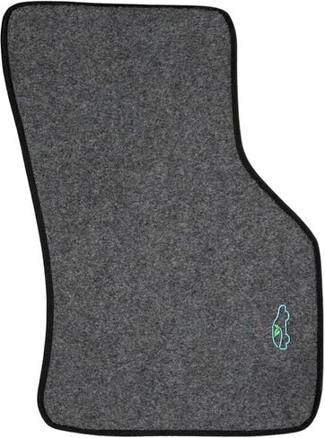 ecoMats Carpet Floor Mats Custom Fit for 2019 to 2026 Volkswagen Jetta, with Driver Non-Slip Heel Pad and Safety Locks, Front and Rear Set, Gray in Saudi Arabia