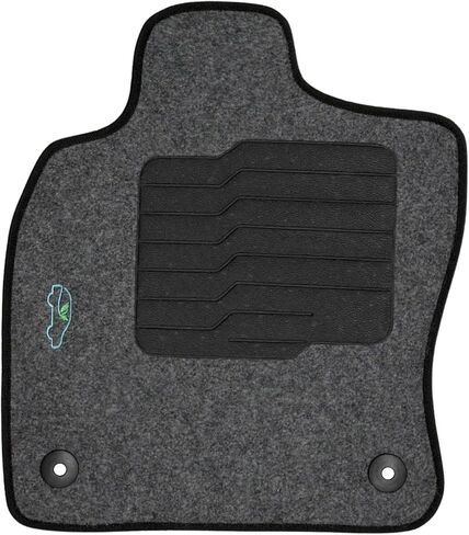 ecoMats Carpet Floor Mats Custom Fit for 2019 to 2026 Volkswagen Jetta, with Driver Non-Slip Heel Pad and Safety Locks, Front and Rear Set, Gray in Saudi Arabia