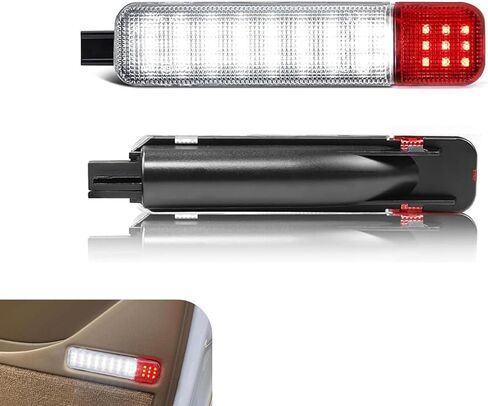 2 PCS Car Door Panel Lights, LED Interior Courtesy Light, No Delay Safety Warning Reflector Lamp Assembly, Compatible with Chevy Silverado Saaban Tahoe Avalanche Yukon Escalade Hummer (White) in Saudi Arabia