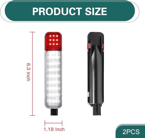 2 PCS Car Door Panel Lights, LED Interior Courtesy Light, No Delay Safety Warning Reflector Lamp Assembly, Compatible with Chevy Silverado Saaban Tahoe Avalanche Yukon Escalade Hummer (White) in Saudi Arabia