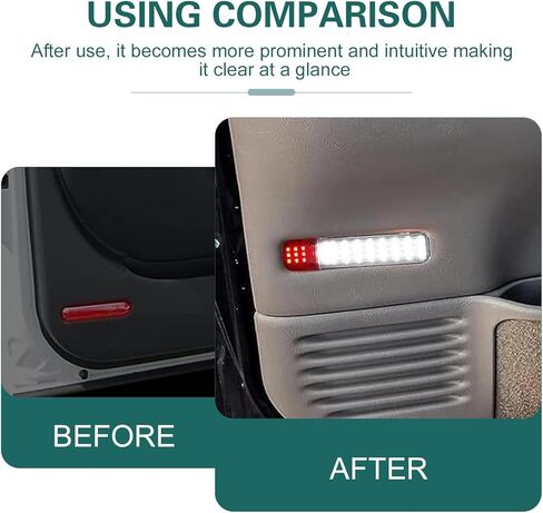 2 PCS Car Door Panel Lights, LED Interior Courtesy Light, No Delay Safety Warning Reflector Lamp Assembly, Compatible with Chevy Silverado Saaban Tahoe Avalanche Yukon Escalade Hummer (White) in Saudi Arabia