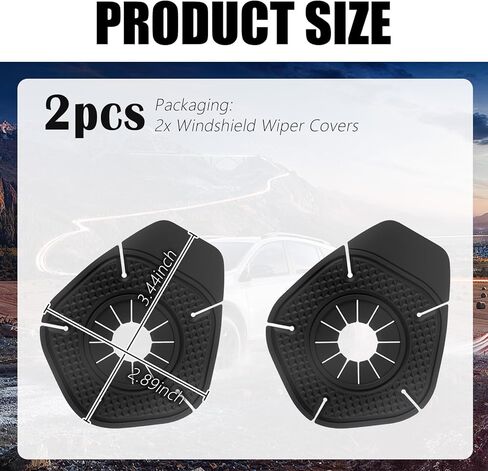2PCS Silicone Wiper Pivot Guards,Anti-Leaf & Anti-Clogging Windshield Wiper Covers for Protection & Decoration,Universal Wipers Arm Hole Protective Covers Car Exterior Accessories in Kuwait