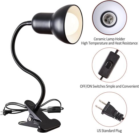 Clip on Desk Lamp, 360° Rotating Ggooseneck Lamp, Ring Light, Revolutionary Eye-Caring Desk Lamp, Portable Clip-On Reading Light for Bedroom and Office, Study Clamp - The Ideal Home Lighting Solution in Kuwait