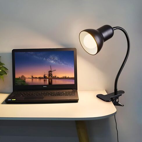 Clip on Desk Lamp, 360° Rotating Ggooseneck Lamp, Ring Light, Revolutionary Eye-Caring Desk Lamp, Portable Clip-On Reading Light for Bedroom and Office, Study Clamp - The Ideal Home Lighting Solution in Kuwait