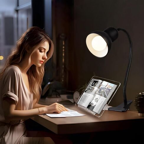 Clip on Desk Lamp, 360° Rotating Ggooseneck Lamp, Ring Light, Revolutionary Eye-Caring Desk Lamp, Portable Clip-On Reading Light for Bedroom and Office, Study Clamp - The Ideal Home Lighting Solution in Kuwait