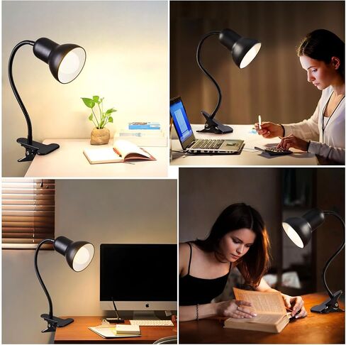 Clip on Desk Lamp, 360° Rotating Ggooseneck Lamp, Ring Light, Revolutionary Eye-Caring Desk Lamp, Portable Clip-On Reading Light for Bedroom and Office, Study Clamp - The Ideal Home Lighting Solution in Kuwait