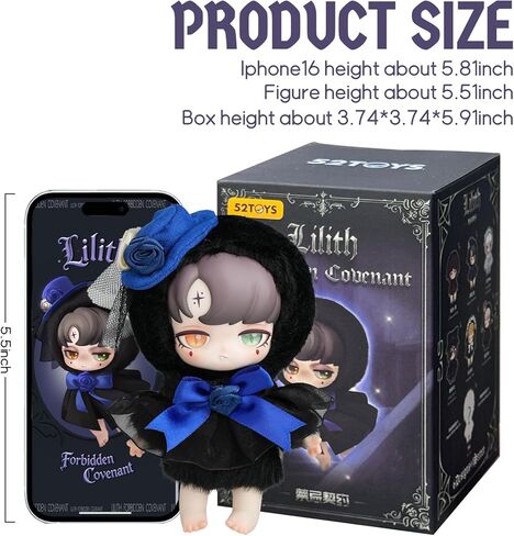 52TOYS Lilith Forbidden Covenant Series Blind Box Stuffed Animal Plush Toy with Soft and Adorable Design, 1PC Perfect for Cuddling, Display, and Unique Posing, Ideal Gift for Panda Enthusiasts in Kuwait