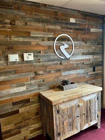 Rustic Revival | Barnwood Planks for Accent Wall, Easy Nail-up Real Wood wall Planks for Rustic Panel Covering | 100% Authentic Reclaimed Weathered Wood (20 Square Feet) in Saudi Arabia