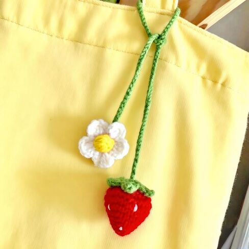 4 Pack Flower Crochet Bookmark Set Daisy Sunflower Strawberry Pumpkin Personalized Hook Flower for Women Book Fans and Teachers Ideal for Bookmarks Curtains Door Curtains and Crochet Flower Bookmark in Kuwait