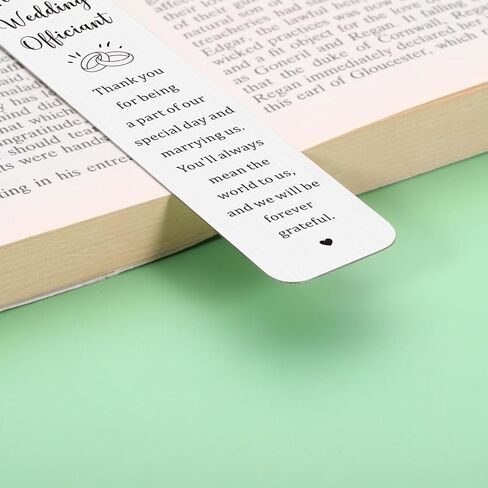 Officiant Valentines Gifts, Valentines Gifts for Wedding Officiants, Thank You Appreciation Anniversary Day Present for Officiant, Bookmark for Book Lovers, Thank You Present for Weddings in Saudi Arabia