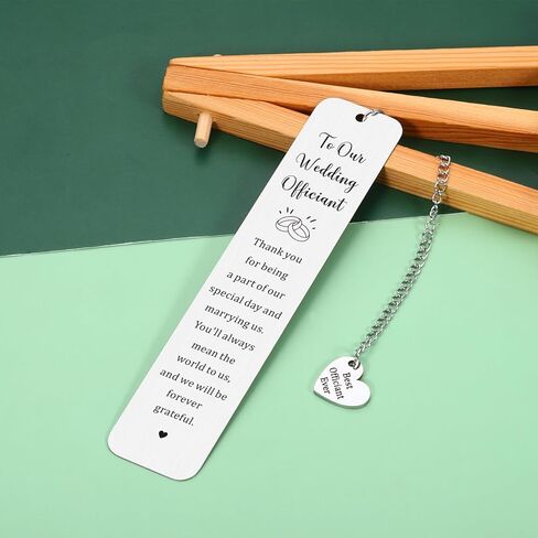 Officiant Valentines Gifts, Valentines Gifts for Wedding Officiants, Thank You Appreciation Anniversary Day Present for Officiant, Bookmark for Book Lovers, Thank You Present for Weddings in Saudi Arabia