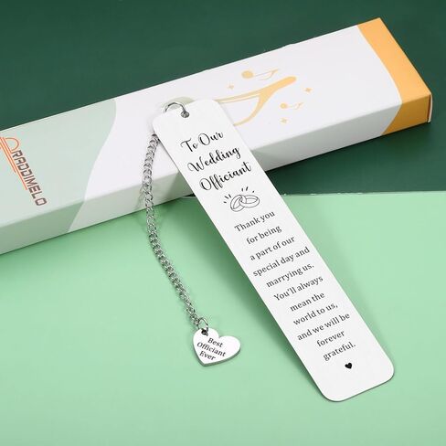 Officiant Valentines Gifts, Valentines Gifts for Wedding Officiants, Thank You Appreciation Anniversary Day Present for Officiant, Bookmark for Book Lovers, Thank You Present for Weddings in Saudi Arabia