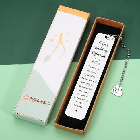 Officiant Valentines Gifts, Valentines Gifts for Wedding Officiants, Thank You Appreciation Anniversary Day Present for Officiant, Bookmark for Book Lovers, Thank You Present for Weddings in Saudi Arabia