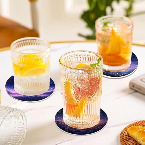 4Pcs Landscapes Diamond Art Painting Coaster Kit, DIY Diamond Painting Circle Coasters, Non Slip Coaster Art Supplies for Adults, Ideal Gift for Craft Decoration Accessories in Kuwait