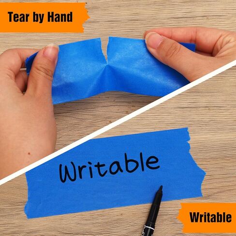 Masking Tape 2 Inch, 10 Rolls x 55 Yard (550yds in Total) Painters Tape for Painting Labeling Arts Crafts, Easy Removal, No Residue (1.88in Blue) in Saudi Arabia