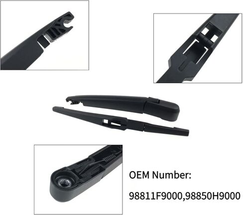 Rear Wiper Blades & Arm Replacement for 2020-2026 Hyundai Venue 2021 2022 2023 2024 2025 2026 OEM Exact Fit for Limited SE SEL Denim trims Back Windshield Wiper Blade in Saudi Arabia
