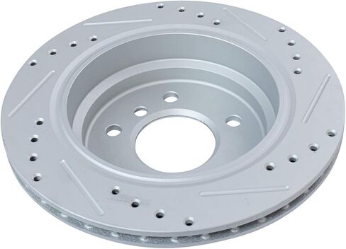 TRQ Front and Rear Brake Pad and Rotor Set Ceramic G Coated Vented Rotors Compatible with 2001-2003 BMW 525i 1997-2000 528i 1997 528i in Kuwait