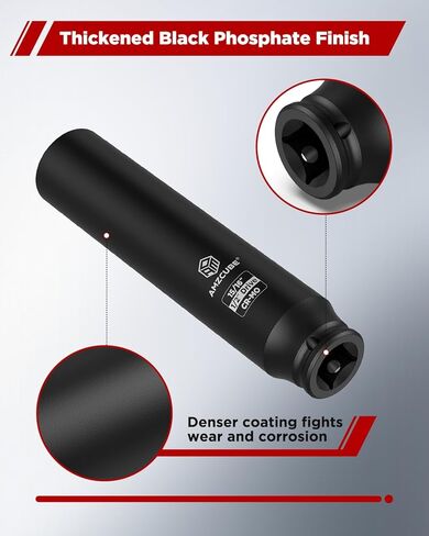 Heavy Duty 1/2" Drive 15/16" Truck Cage Bolt Socket, 6.3" Anti-Break Cr-Mo Extra Deep Spring Brakes Bolts Impact Socket with 6-Point Radius Corner Design in Saudi Arabia