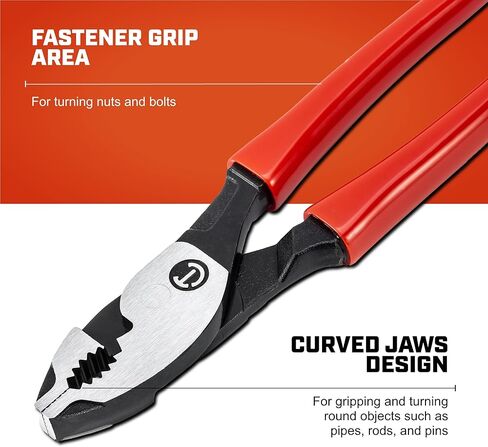Crescent Z2 Dipped Handle Slip Joint Pliers - Plumbing, Home Improvement Hand Tool with Comfort Grip - 8" - HTZ28 in Kuwait