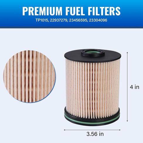 TP1015 Fuel Filter for 3.0L & 6.6L Duramax Diesel, Compatible with 2017-2026 Chevy Silverado 2500HD 3500HD GMC Sierra, 2014-2019 Cruze, Replaces 23304096 22937279 23456595 with Seal Kit in Saudi Arabia