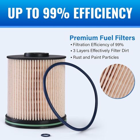 TP1015 Fuel Filter for 3.0L & 6.6L Duramax Diesel, Compatible with 2017-2026 Chevy Silverado 2500HD 3500HD GMC Sierra, 2014-2019 Cruze, Replaces 23304096 22937279 23456595 with Seal Kit in Saudi Arabia