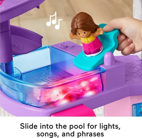 Fisher-Price Little People Barbie Toddler Toy Little DreamHouse Playset with Music Lights Sounds & 7 Pieces for Ages 18+ Months in Saudi Arabia