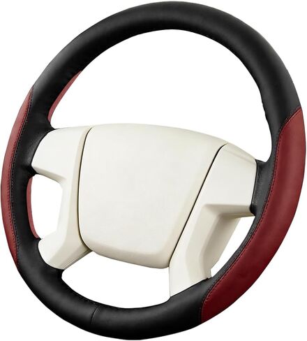 HZEL Car Steering Wheel Cover, Comfort Grip Design Vehicle Steering Wheel Wrap with Anti-Slip Lining, Auto Interior Protective Cover, Universal for SUV RV Pickup (Wine Red) in Saudi Arabia
