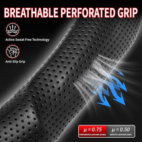 Piano Black Steering Wheel for Toyota RAV4 2013-2018, Corolla 2014-2019, Scion iM 2016, Glossy Black Finish, Perforated Leather Grip, OEM Style Round Interior Replacement in Kuwait
