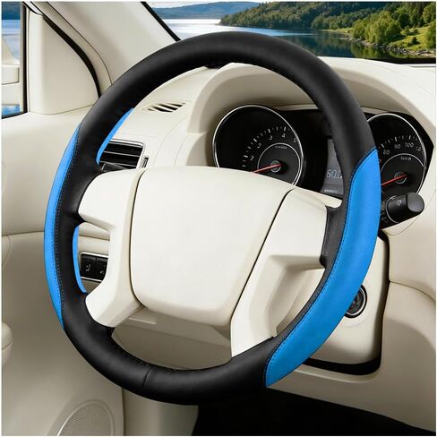 HZEL Car Steering Wheel Cover, Comfort Grip Design Vehicle Steering Wheel Wrap with Anti-Slip Lining, Auto Interior Protective Cover, Universal for SUV RV Pickup (Wine Red) in Saudi Arabia