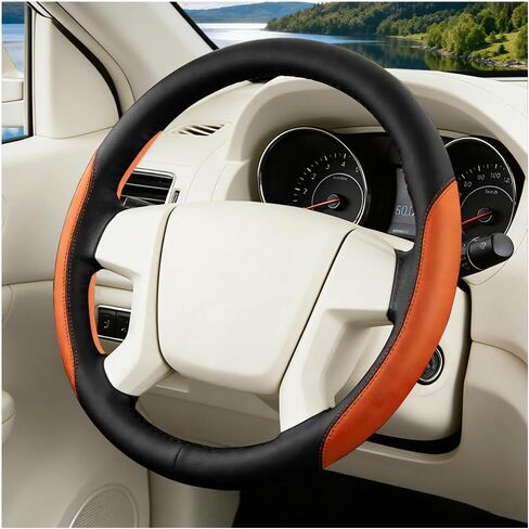 HZEL Car Steering Wheel Cover, Comfort Grip Design Vehicle Steering Wheel Wrap with Anti-Slip Lining, Auto Interior Protective Cover, Universal for SUV RV Pickup (Wine Red) in Saudi Arabia