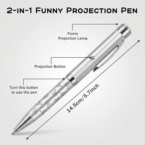 Middle Finger Projector Pen, Bundle with Ballpoint Pen with Projector, Middle Finger Gifts, Gag Gifts for Men and Women in Saudi Arabia