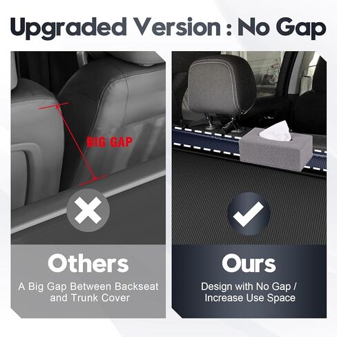 Powerty Retractable Cargo Cover for 2023-2026 Honda CRV(with Storage Net), for CR-V Accessories(Include Hybrid) Trunk Cover Shield Shade Privacy Screen(Canvas Texture) in Kuwait